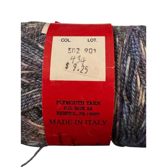 Sockotta by Plymouth Color 502 (45% Cotton/40% Wool/15% Nylon) Lot 901 Italy - Picture 2 of 6